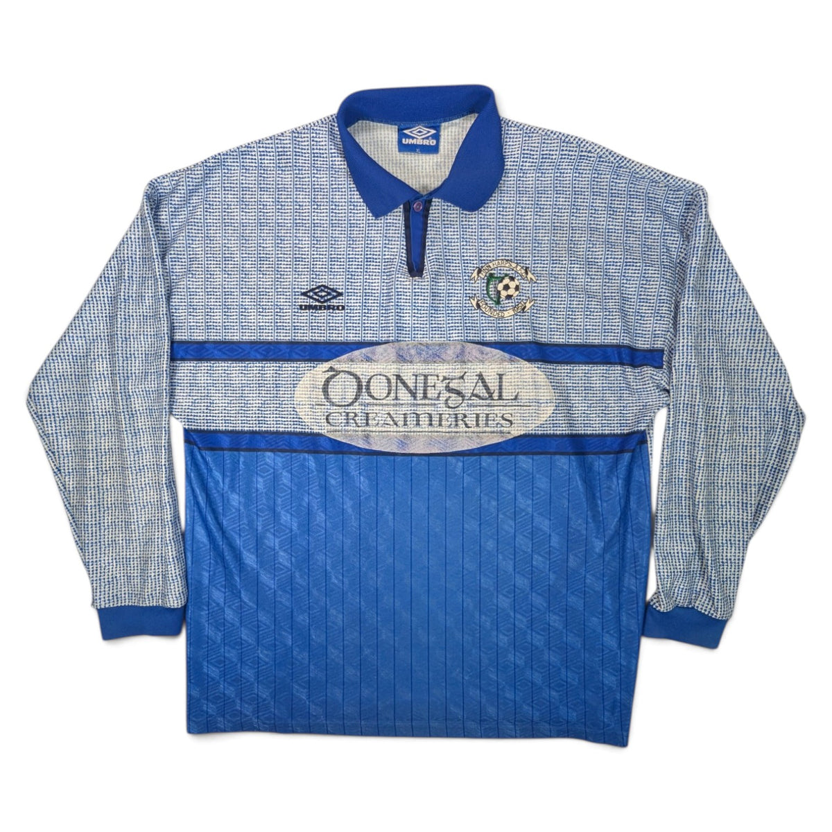 Finn Harps Player Issue Umbro Home Football Jersey 1996 #7 (XL) [Good]