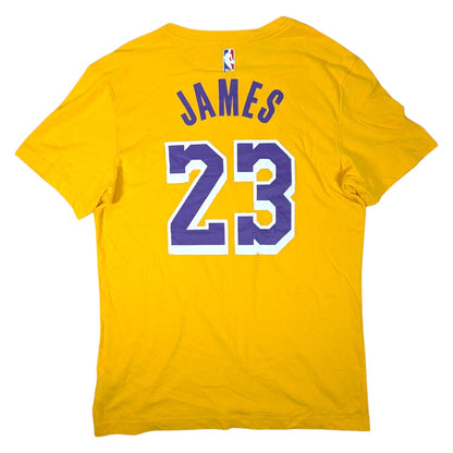 LA Lakers Nike Basketball T-Shirt 2020s LeBron James #23 (S) [Fair]
