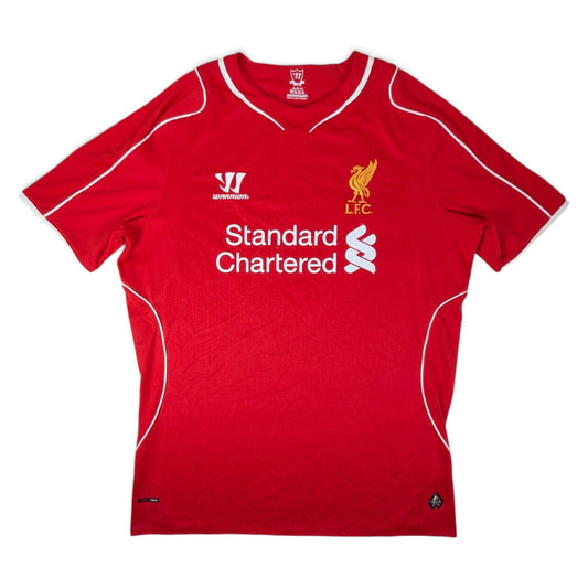 Liverpool Warrior Home Football Jersey 2014 (L) [Good]