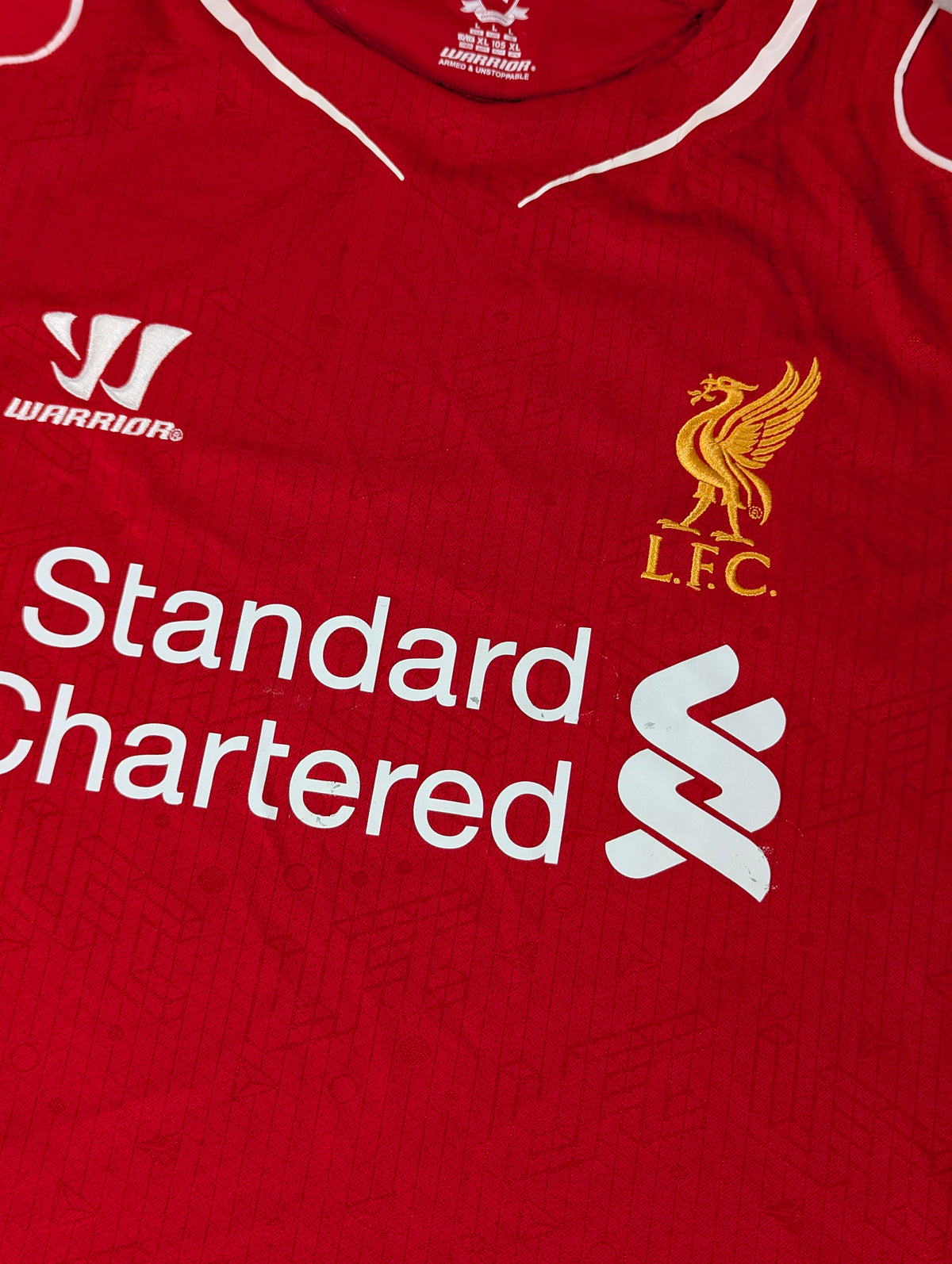Liverpool Warrior Home Football Jersey 2014 (L) [Good]