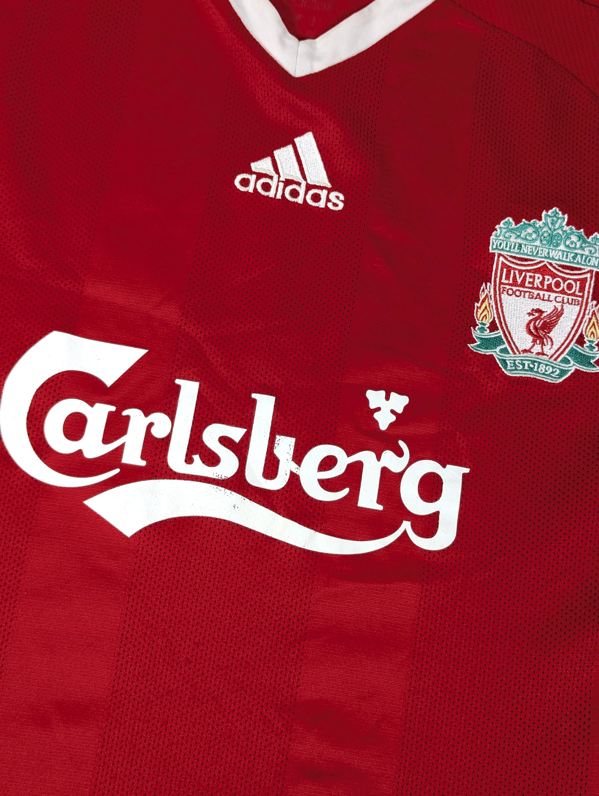 Liverpool adidas Home Football Jersey 2008 (L) [Fair]