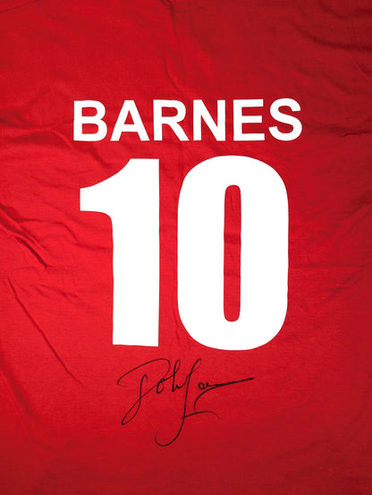 Liverpool Signed Football T-Shirt John Barnes #10 (L) [Very Good]