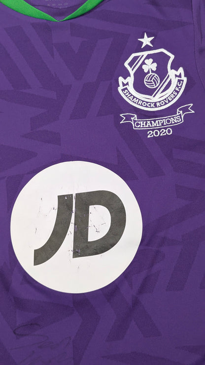 Shamrock Rovers Player Issue Umbro Away Football Jersey 2020 #18 (S) [Average]