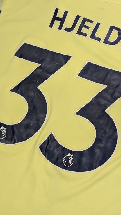 Leeds United adidas Away Football Jersey 2022 Hjelde #33 (XL) [Good]