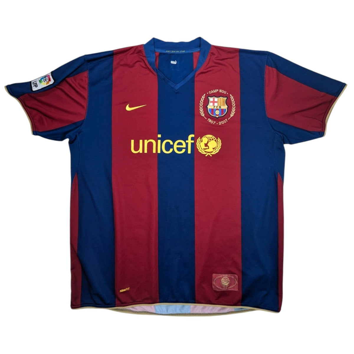 Barcelona Nike Home Football Jersey 2007 (2XL) [Good]