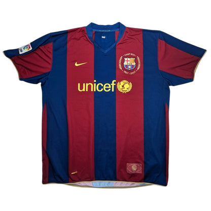 Barcelona Nike Home Football Jersey 2007 (2XL) [Good]