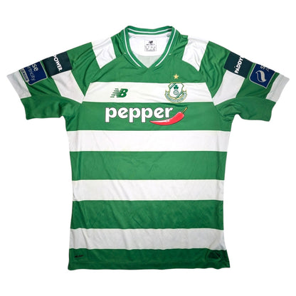 Shamrock Rovers Player Issue New Balance Home Football Jersey 2017 McAllister #16 (M) [Fair]