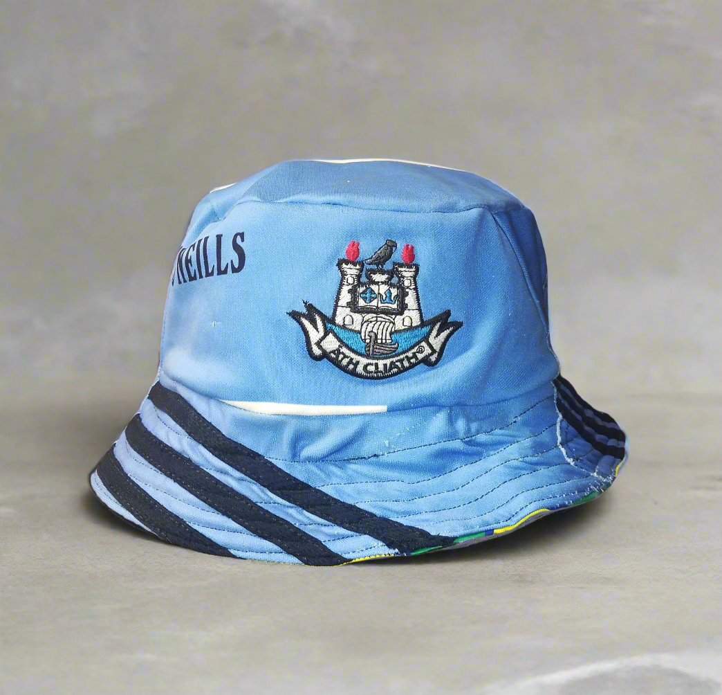 Reversible Brazil - Dublin Football    Casual  Bucket Hat  Retro  M  Neymar   Unisex Adults     #10  AIG  bucket hat festival vintage retro upcycled recycled rave cap headware   SHIRTS V SKINS    2