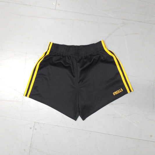 GAA shorts oneills football hurling soccer black yellow kilkenny