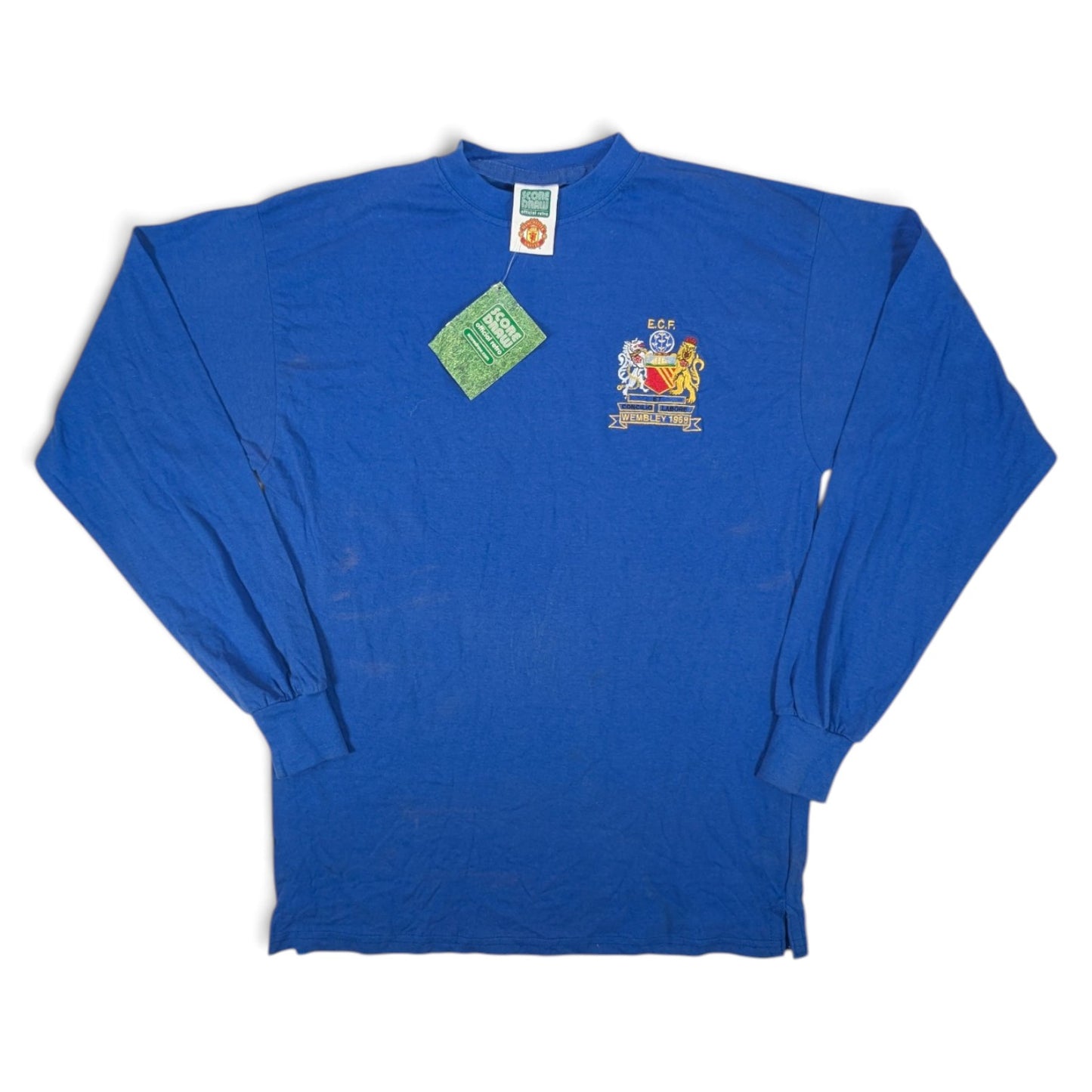 Score Draw Manchester United Away Football Jeans Retro Wembley 1969 (L) [Fair]