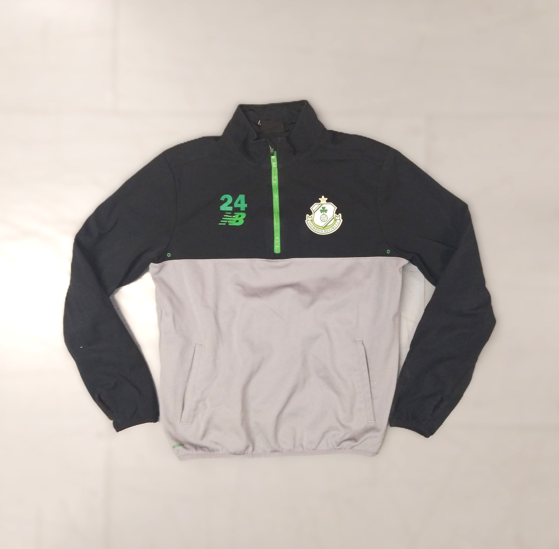 Shamrock Rovers Football  Long Sleeve  Training  Jacket  2017 / 18  New Balance  Player Issue   Unisex Adults     #24    Shamrock Rovers Dublin Tallaght Football Soccer Vintage Retro League of Ireland  SHIRTS V SKINS   