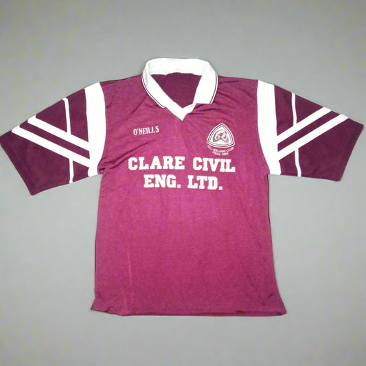 St. Joseph's Doora-Barefield  GAA  Short Sleeve  Home  Jersey  1999 / 00  O'Neills     Unisex Adults       Clare Civil Engineering  St. Joseph's Doora-Barefield Clare Munster GAA Gaelic Football Hurling Ennis Vintage Retro Jersey Shirt  SHIRTS V SKINS   