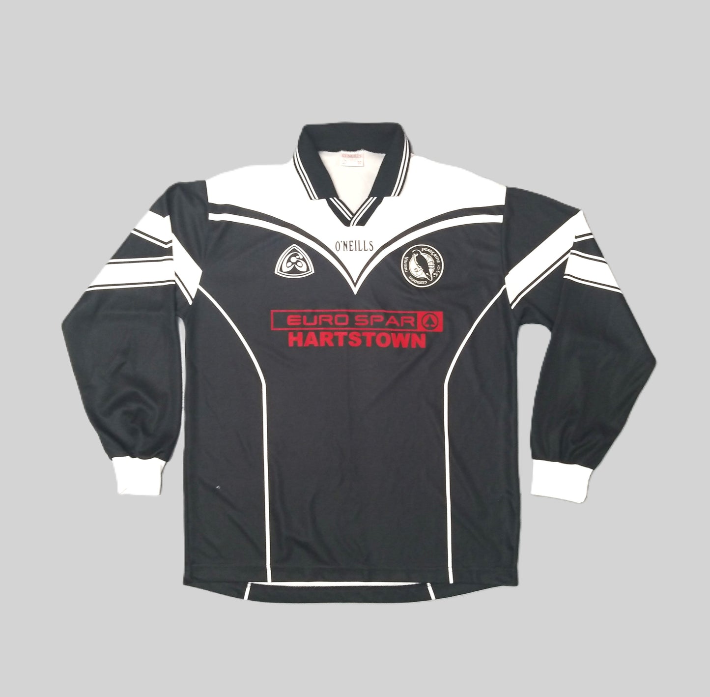 St Peregrines GAA  Long Sleeve  Home  Jersey  2001 / 02  O'Neills  Player Issue   Unisex Adults     #19  Euro Spar Hartstown  Dublin GAA Gaelic football Hurling Leinster All Ireland Croke Park   SHIRTS V SKINS   