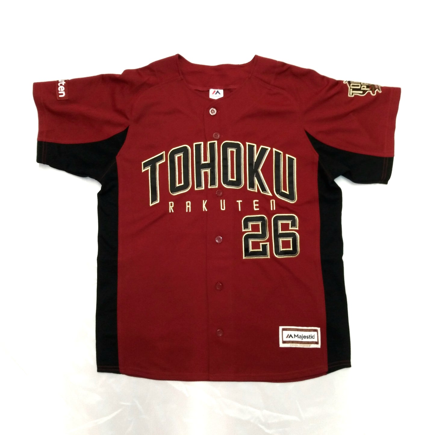 Tohoku Rakuten Eagles Baseball  Short Sleeve  Away  Jersey  2018 / 19  Majestic  Watanabe Naoto   Unisex Adults     #26  Rakuten  Tohoku Rakuten Eagles Jersey Shirt Japan Baseball Vintage Retro  SHIRTS V SKINS   
