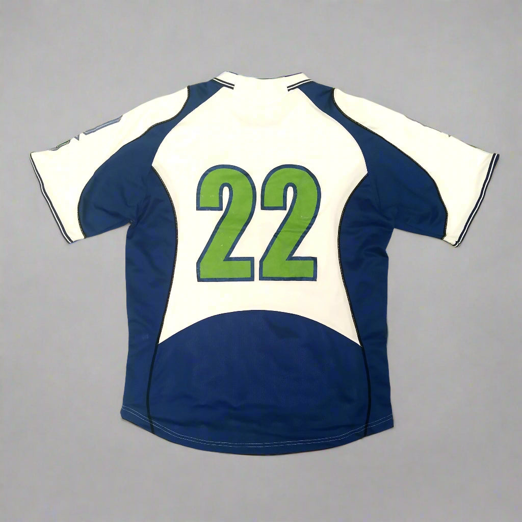 Tokushima Vortis Football  Short Sleeve  Away  Jersey  2005 / 06  Mizuno  Player Issue   Unisex Adults     #22  Sponsorless  Tokushima Vortis SHikoku Football Soccer Jersey Shirt Vintage Retro J League Japan  SHIRTS V SKINS   