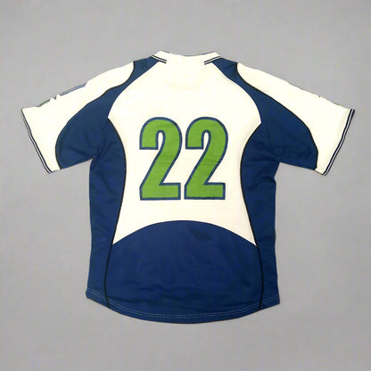 Tokushima Vortis Football  Short Sleeve  Away  Jersey  2005 / 06  Mizuno  Player Issue   Unisex Adults     #22  Sponsorless  Tokushima Vortis SHikoku Football Soccer Jersey Shirt Vintage Retro J League Japan  SHIRTS V SKINS   