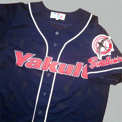 Tokyo Yakult Swallows Baseball  Short Sleeve  Away  Jersey  2000s  Wolrd Sports Goods     Unisex Adults       Yakult  Tokyo Yakult Swallows Baseball Jersey Shirt Japan Vintage Retro  SHIRTS V SKINS   