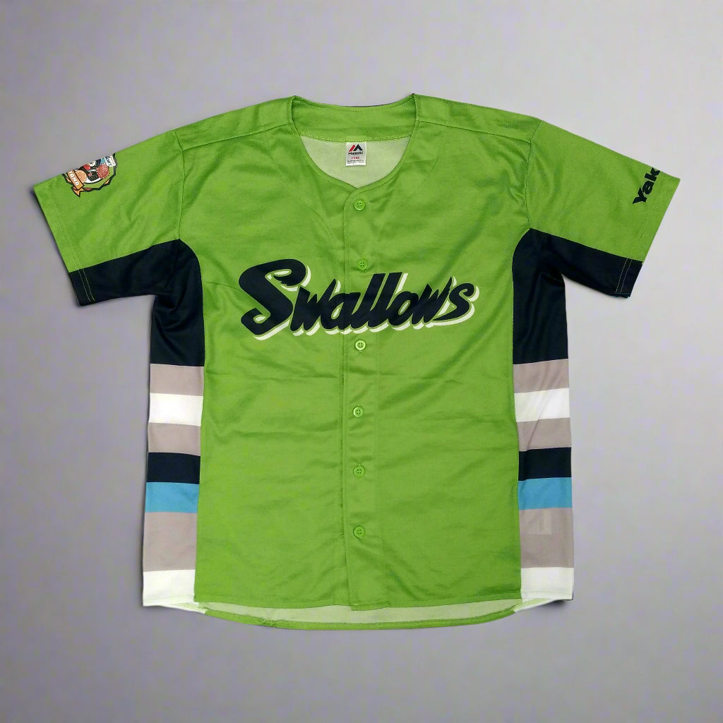 Tokyo Yakult Swallows Baseball  Short Sleeve  Home  Jersey  2020s  Majestic     Unisex Adults       Yakult  Tokyo Yakult Swallows Baseball Jersey Shirt Japan Vintage Retro  SHIRTS V SKINS   