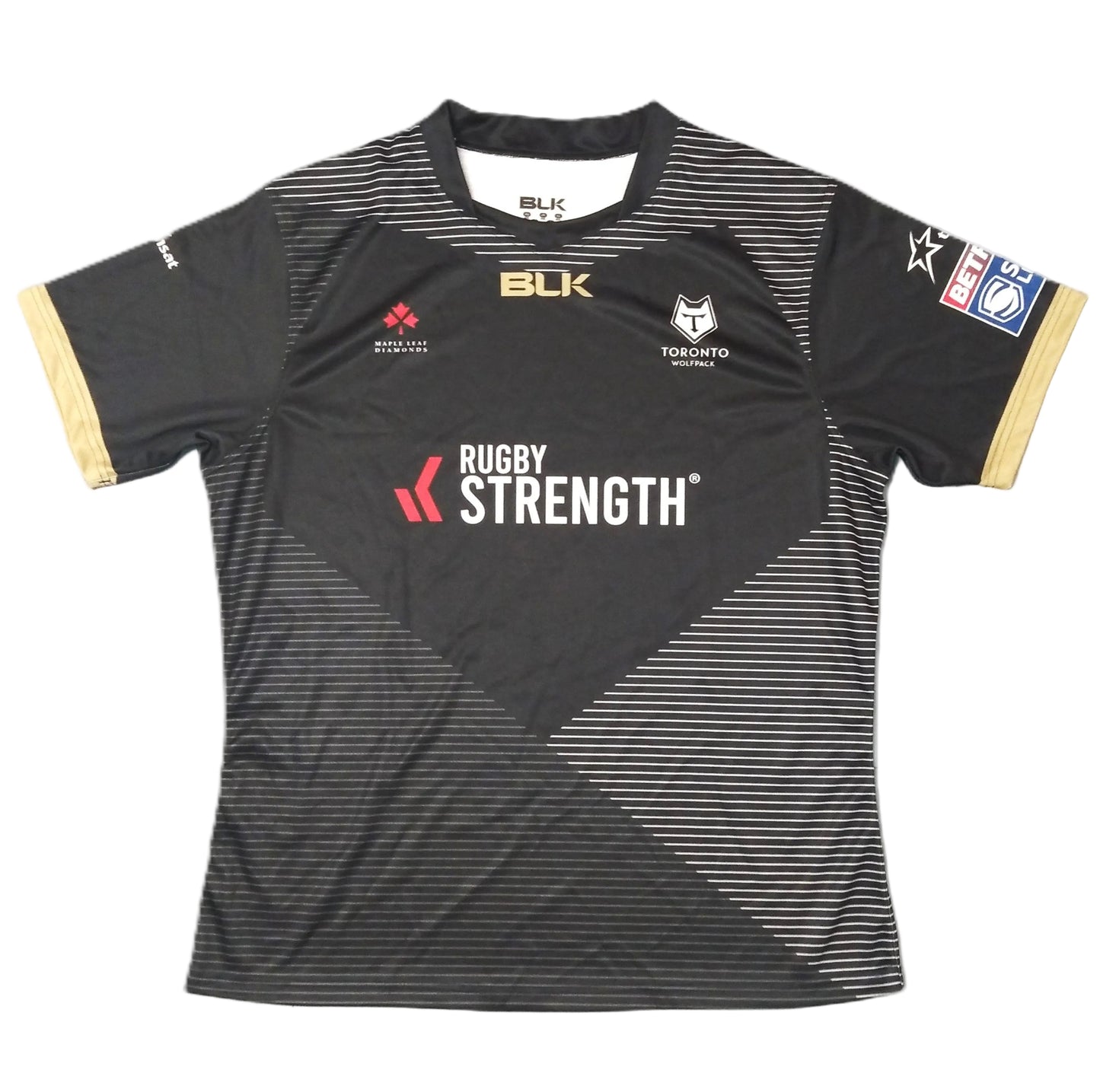 Toronto Wolfpack Rugby  Short Sleeve  Home  Jersey  2020 / 21  BLK     Unisex Adults       Rugby Strength  Canada Rugby Vintage Retro  SHIRTS V SKINS   