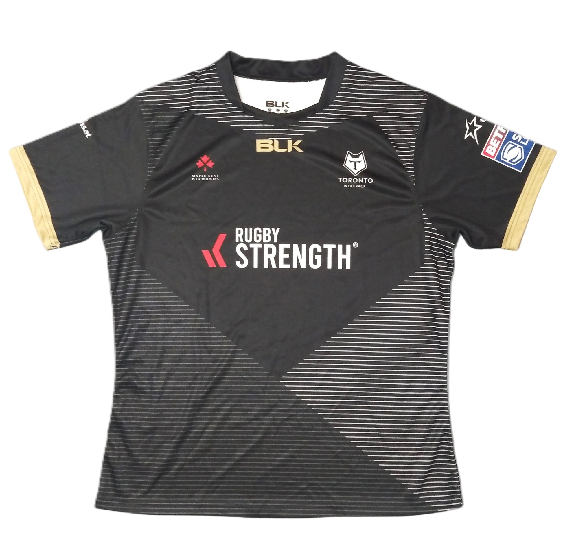 Toronto Wolfpack Rugby  Short Sleeve  Home  Jersey  2020 / 21  BLK     Unisex Adults       Rugby Strength  Canada Rugby Vintage Retro  SHIRTS V SKINS   