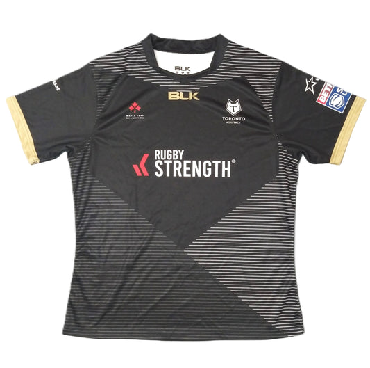 Toronto Wolfpack Rugby  Short Sleeve  Home  Jersey  2020 / 21  BLK     Unisex Adults       Rugby Strength  Canada Rugby Vintage Retro  SHIRTS V SKINS   