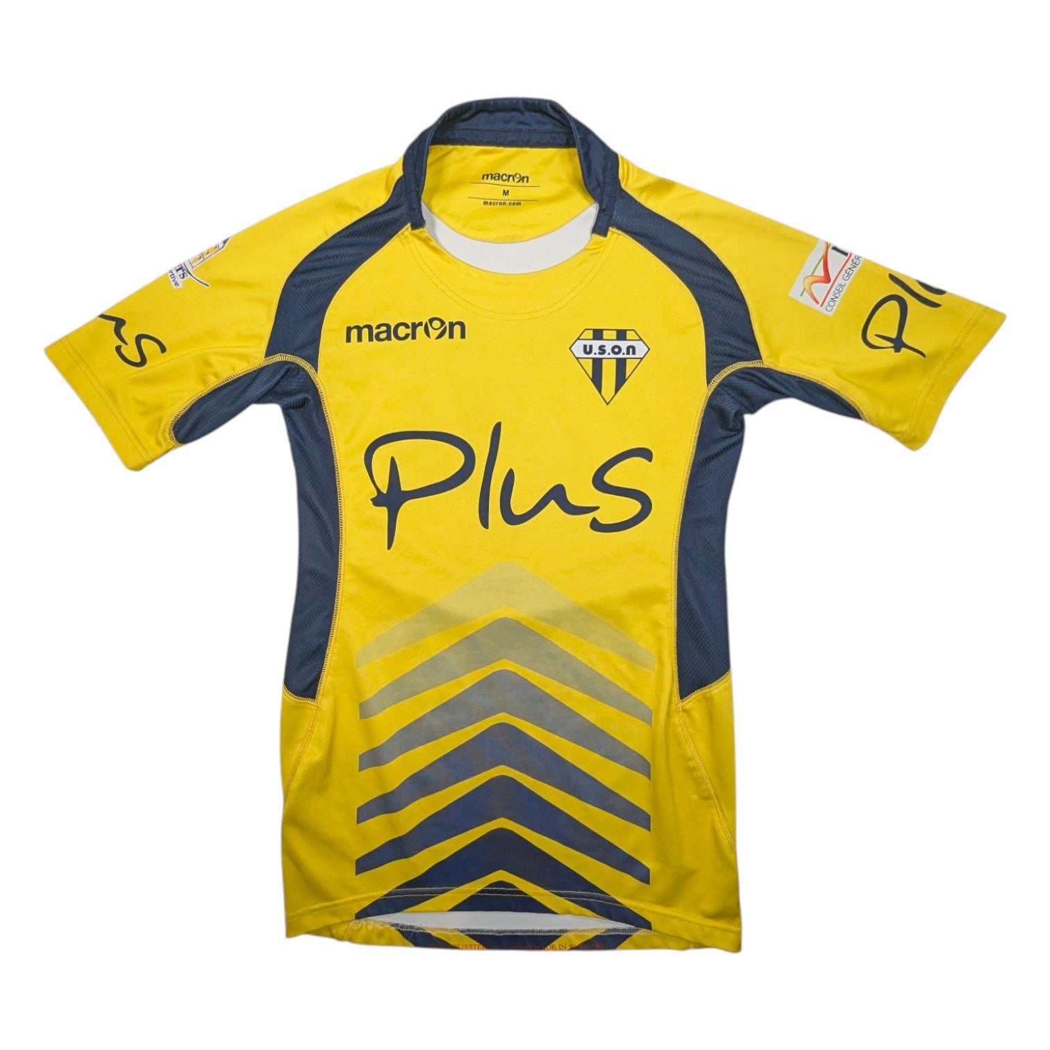  USON Nevers Macron Home Rugby Jersey 2014 (M)