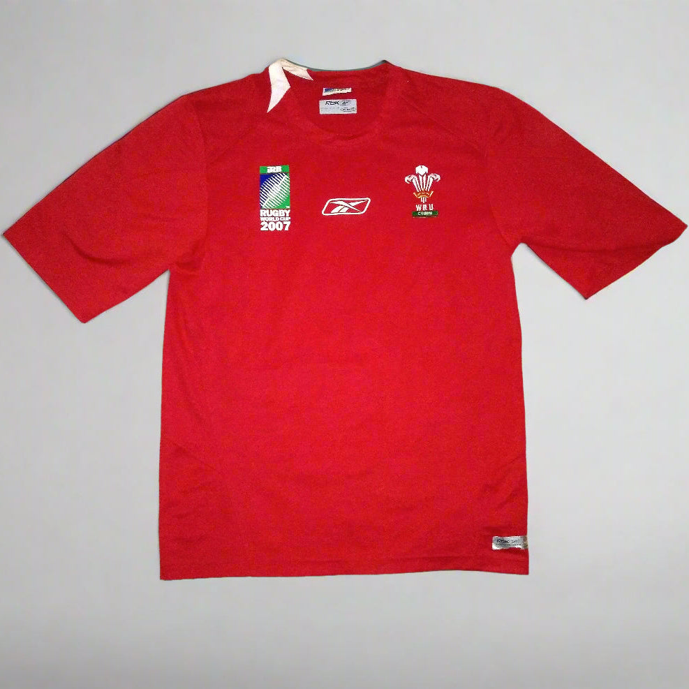 Wales Rugby  Short Sleeve  Home  Jersey  2007  Reebok  World Cup   Unisex Adults       Sponsorless  Wales Rugby Cymru Cardiff Millenium Stadium Vintage Retro  SHIRTS V SKINS   