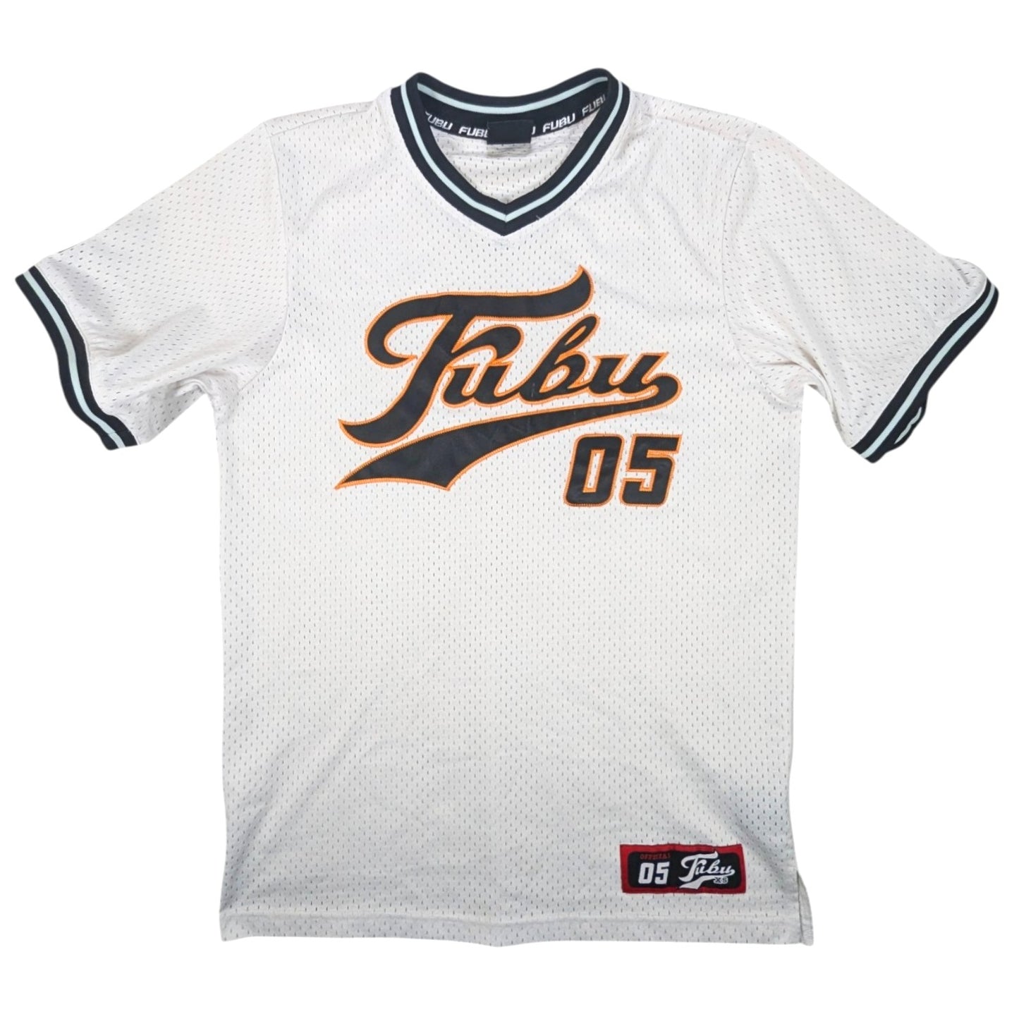  White FUBU Streetwear Jersey 2000s (XS) [Excellent]