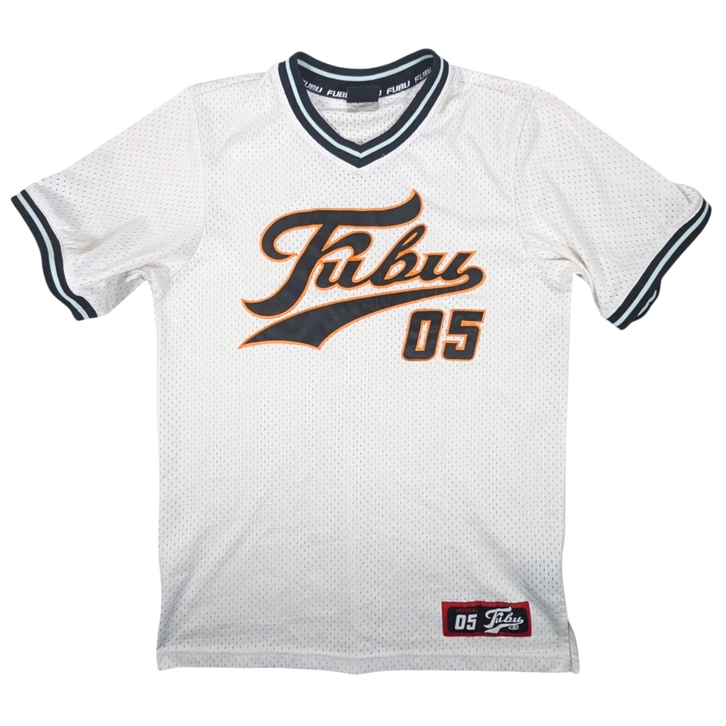  White FUBU Streetwear Jersey 2000s (XS) [Excellent]