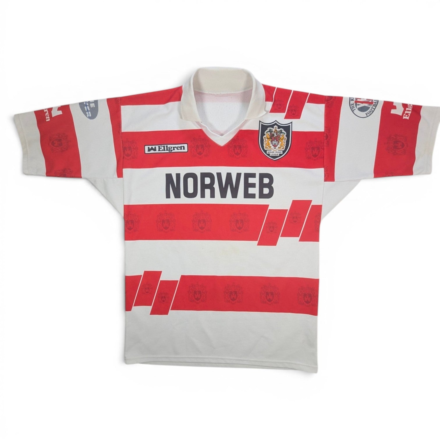 Wigan Ellgren Home Rugby League Jersey 1992 (M)