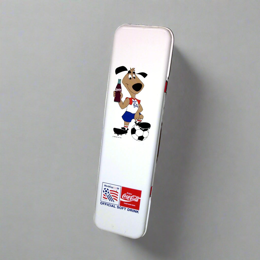 World Cup USA 1994 Football      Pencil Tin  1994  Coca Cola     Unisex Adults       Coca Cola  World Cup 1994 USA United States of America FIFA Vintage Retro Soccer Football  SHIRTS V SKINS   