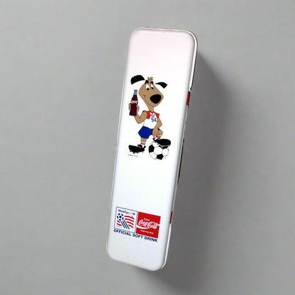 World Cup USA 1994 Football      Pencil Tin  1994  Coca Cola     Unisex Adults       Coca Cola  World Cup 1994 USA United States of America FIFA Vintage Retro Soccer Football  SHIRTS V SKINS   