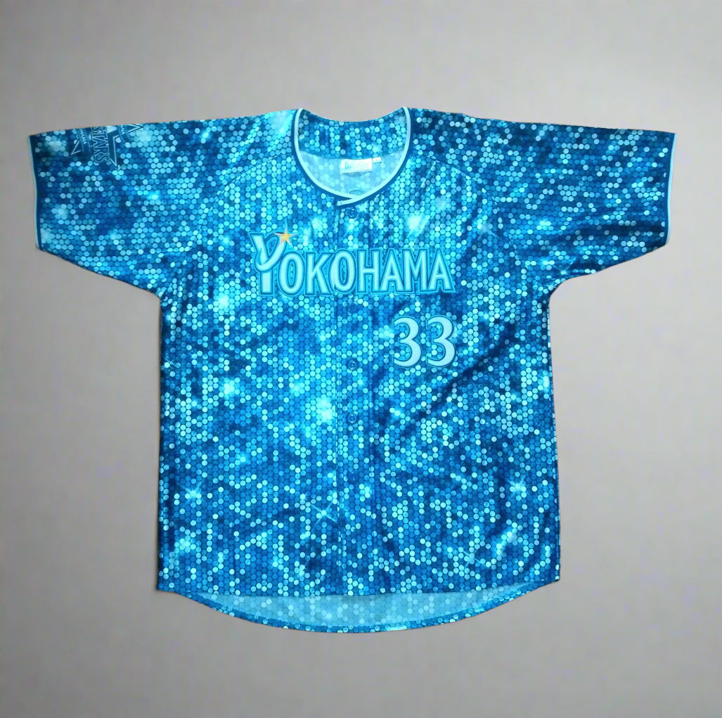 Yokohama Baystars Baseball  Short Sleeve  Alternate  Jersey  2018 / 19  Yokohama Dena Baystars  Otosaka Tomo   Unisex Adults     #33  Dena  Yokohama Dena Bay Stars Jersey Shirt Vintage Retro Japan Baseball  SHIRTS V SKINS   