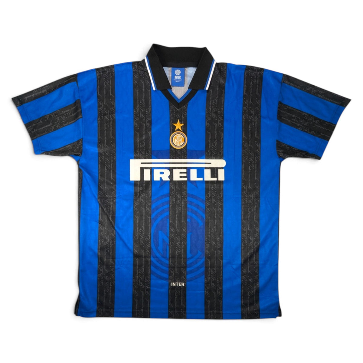 Inter Milan Score Draw Away Football Jersey Retro (L) [Excellent]
