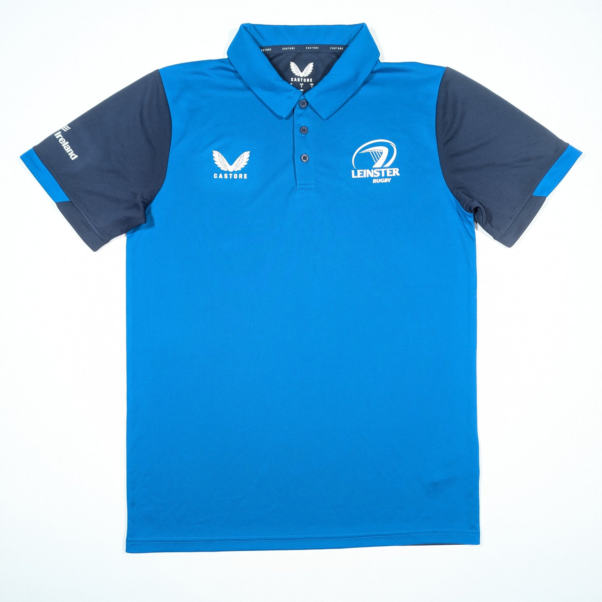 leinster polo shirt 2024 bank of ireland castore   svs3367