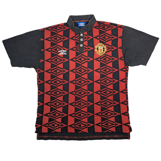 manchester united polo shirt 1996 sponsorless umbro   svs3562