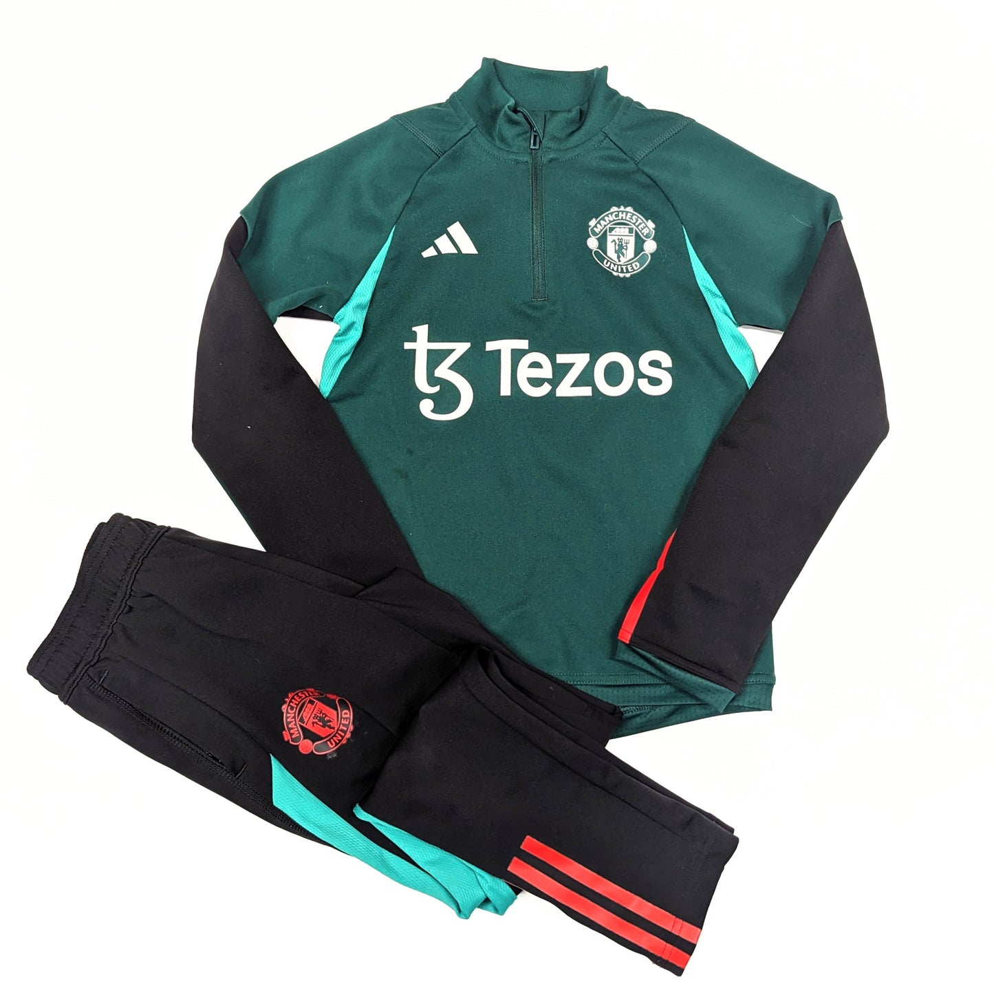 manchester united tracksuit 2023 / 24 tezos adidas  svs2356