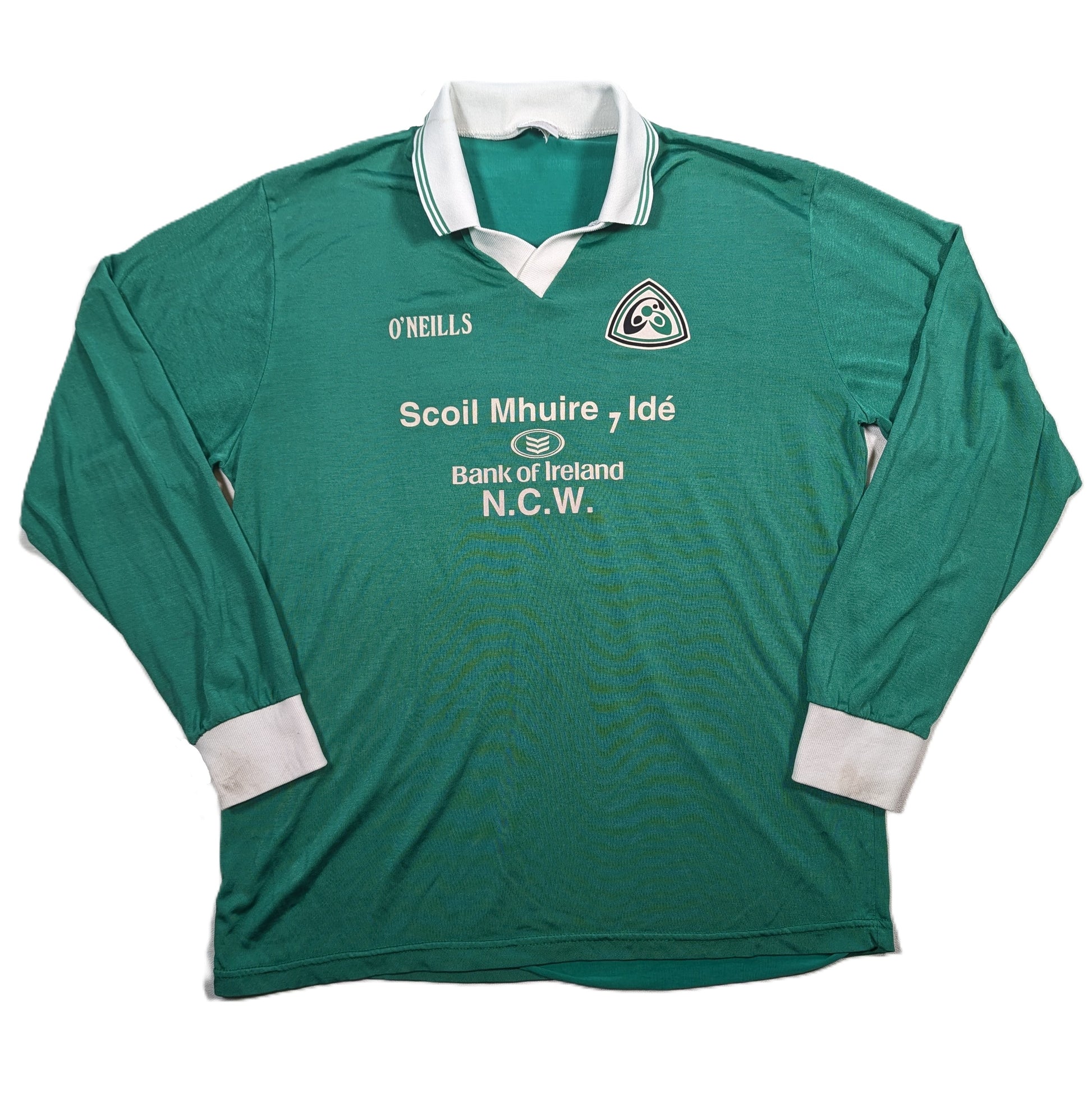 scoil mhuire & idé newcastle west jersey 1990s bank of ireland o'neills   svs3623