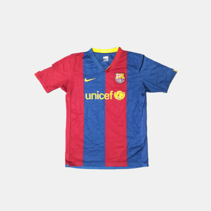Barcelona Football  Short Sleeve  Home  Jersey  2006 / 07  Nike     Kids       Unicef  Barca catalunya catalonia spain la liga  SHIRTS V SKINS   
