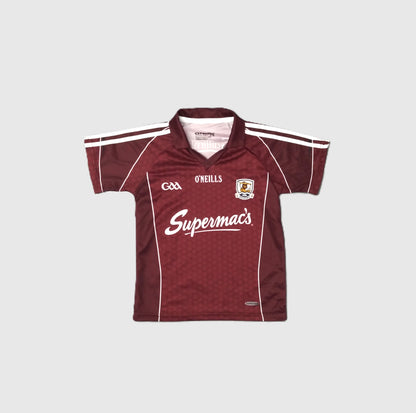 Galway GAA  Short Sleeve  Home  Jersey  2015 / 16  O'Neills     Kids       Supermacs  gaillimh hurling gaelic football   SHIRTS V SKINS   