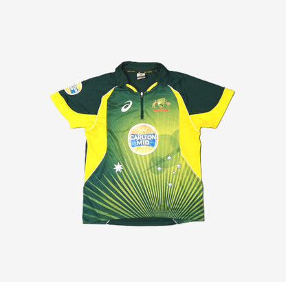 Australia Cricket  Short Sleeve  Home  Jersey  2015 / 16  Asics     Unisex Adults       Cartlon Mild  aussie oz test cricket one day 20 20 wallabies  SHIRTS V SKINS   