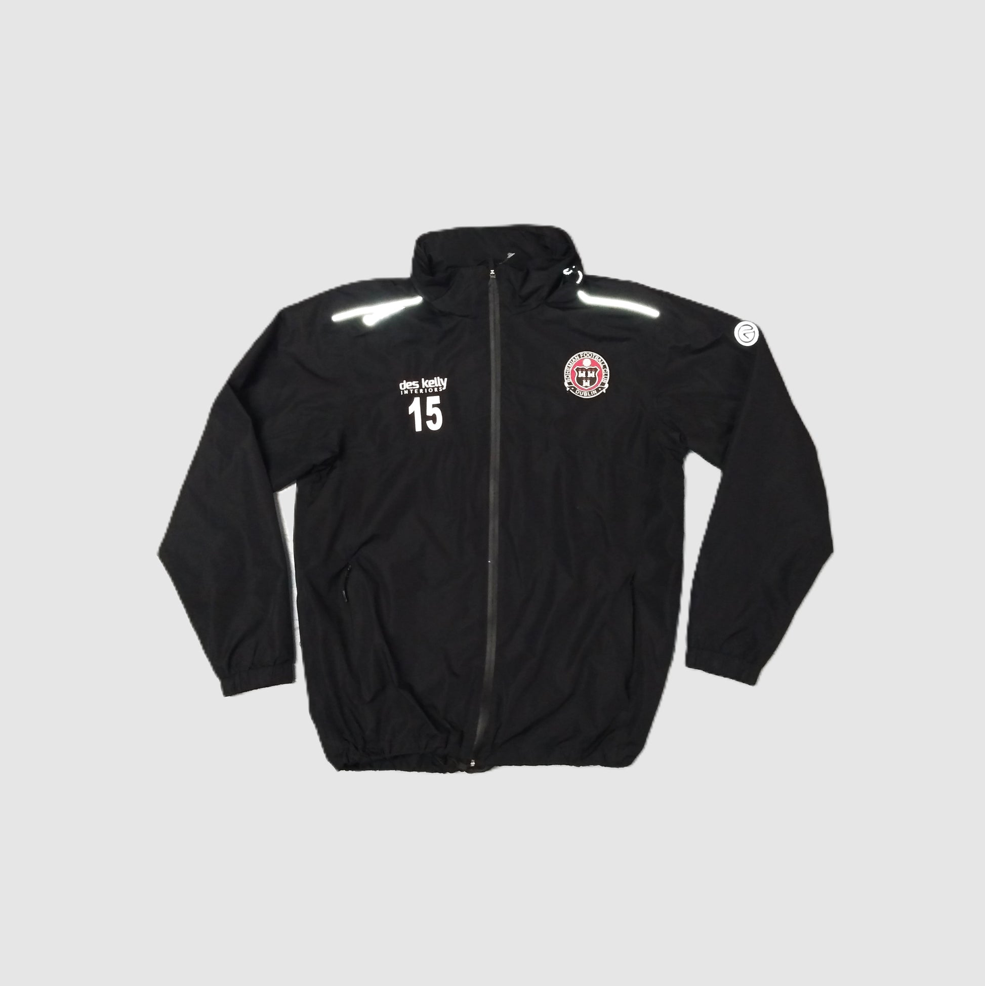 Bohemian FC Football  Long Sleeve  Training  Jacket  2020s  O'Neills  Player Issue   Unisex Adults     #15  Des Kelly  dublin phibsboro dalymount park league of ireland  SHIRTS V SKINS   
