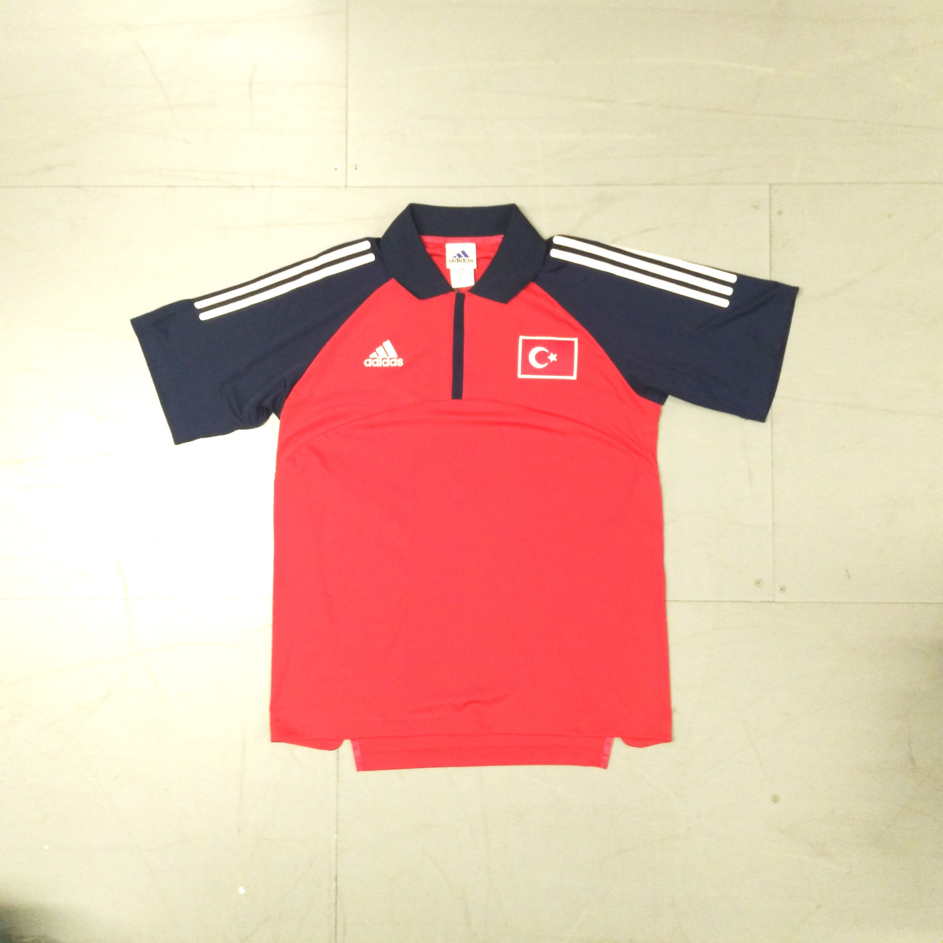 Turkey 2002 03 Football Polo Shirt adidas L Very Good SHIRTS V SKINS