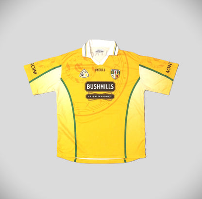 Antrim GAA  Short Sleeve  Home  Jersey  2003 / 04  O'Neills  Player Issue   Unisex Adults  Match Worn   #14  Bushmills Irish Whiskey  match worn antrim belfast ulster gaelic football hurling   SHIRTS V SKINS   