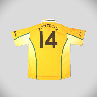 Antrim GAA  Short Sleeve  Home  Jersey  2003 / 04  O'Neills  Player Issue   Unisex Adults  Match Worn   #14  Bushmills Irish Whiskey  match worn antrim belfast ulster gaelic football hurling   SHIRTS V SKINS   
