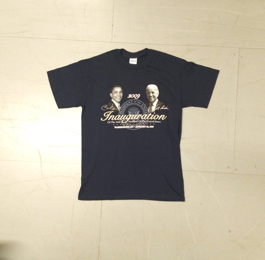 Barack Obam Inauguration Vintage  Short Sleeve  Casual  T-Shirt  2009  Gildan  USA   Unisex Adults     Joe Biden    SHIRTS V SKINS    Joe Biden Sleepy Joe