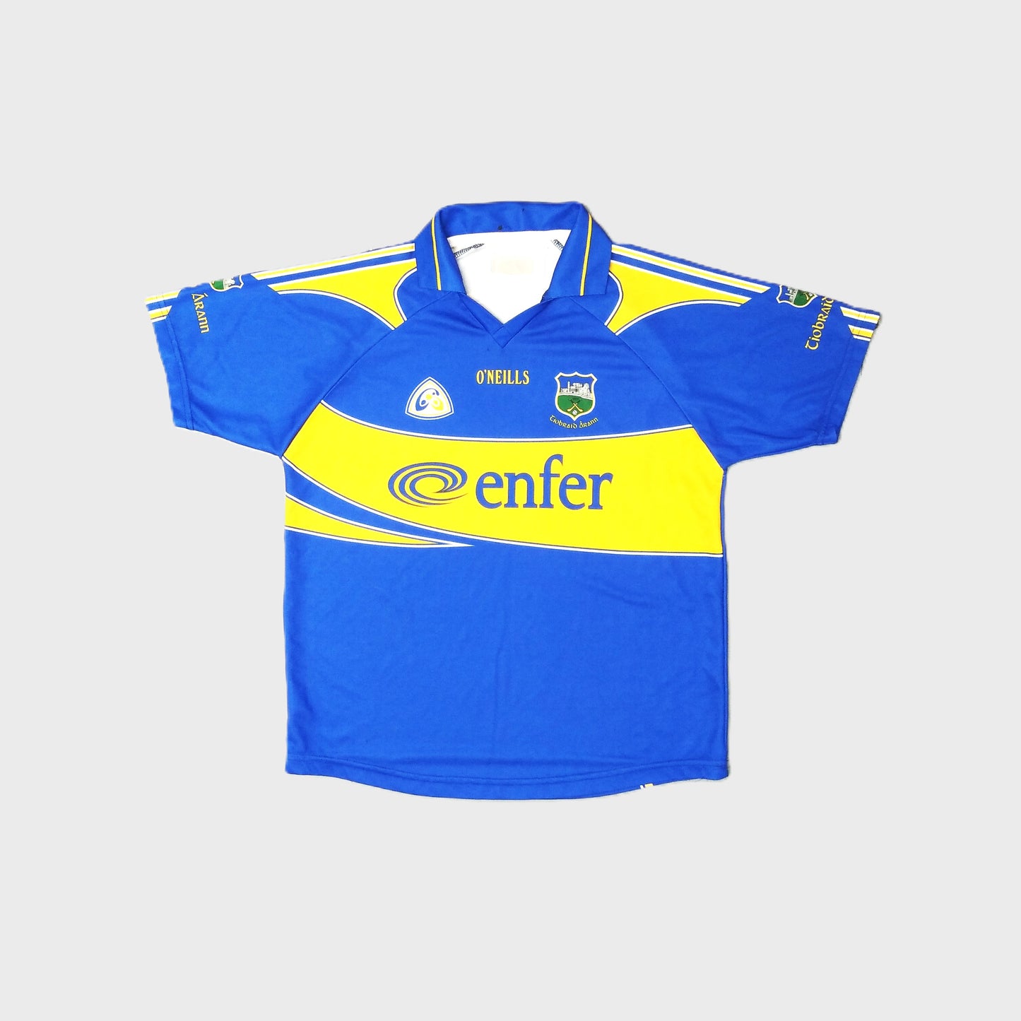 Tipperary GAA  Short Sleeve  Home  Jersey  2008 / 09  O'Neills     Unisex Adults       Enfer  Tiobraid Arann   SHIRTS V SKINS   