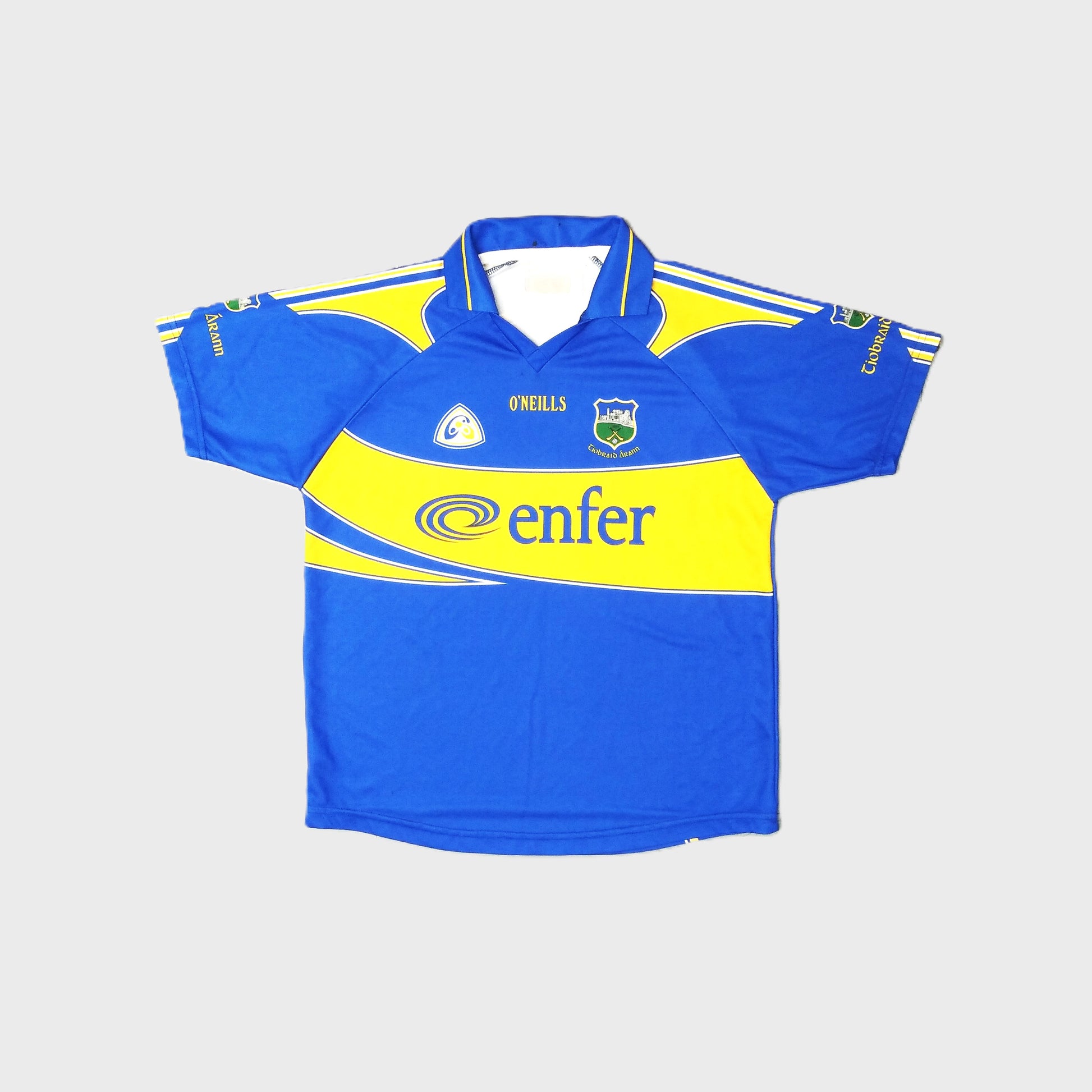 Tipperary GAA  Short Sleeve  Home  Jersey  2008 / 09  O'Neills     Unisex Adults       Enfer  Tiobraid Arann   SHIRTS V SKINS   