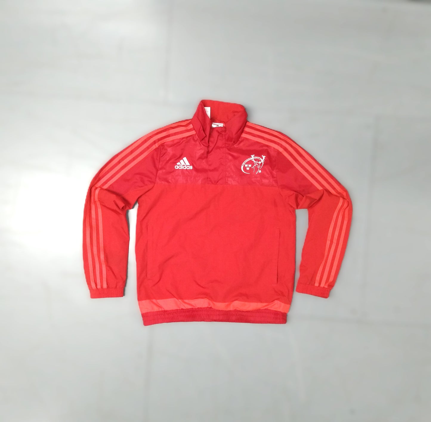 Munster Rugby  Long Sleeve  Training  Jacket  2015 / 16  adidas     Kids       Bank of Ireland  Cork Limerick Thomond park   SHIRTS V SKINS   