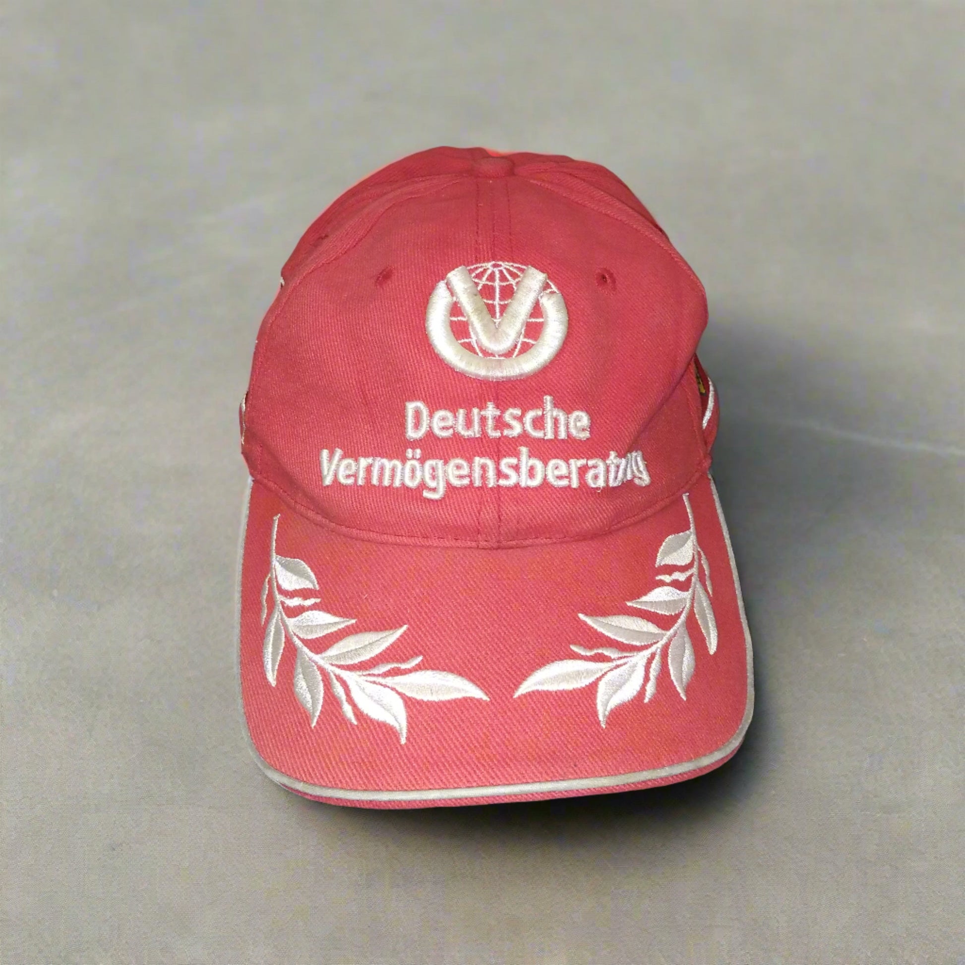 Mcihael Schumacher Ferrari DVAG Motorsports    Casual  Cap  2000s  IDEA     Unisex Adults       Deutsche Vermogensberatung  Ferrari Formula One  SHIRTS V SKINS   